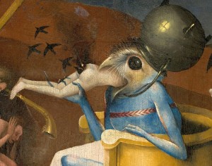 Hieronymus Bosch, The Garden of Earthly Delights (detail view), ca. 1500 - 1505, oil on oak panels, 220 x 389 cm, Museo del Prado, Madrid