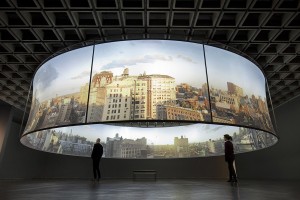 T. J. Wilcox, still from In the Air, 2013; panoramic film installation, installation view at The Whitney, 2013; photo by Bill Jacobson via Metronews