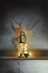 Tom Betts, Lantern Light and Cup, 2016; oil on panel, 36 x 24 inches; © Tom Betts