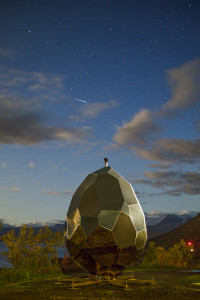 Bigert and Bergström, Solar Egg, 2017; installation view, I stormens öga, 2017; photo by Futurniture, courtesy of Artipelag