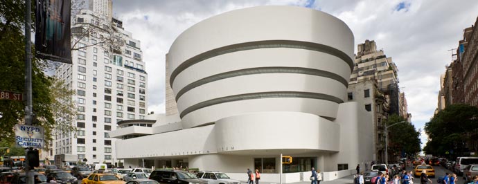Solomon R. Guggenheim Museum, designed by Frank Lloyd Wright; image via Guggenheim