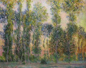 Claude Monet, Les Peupliers à Giverny, 1887; image courtesy of Sotheby's