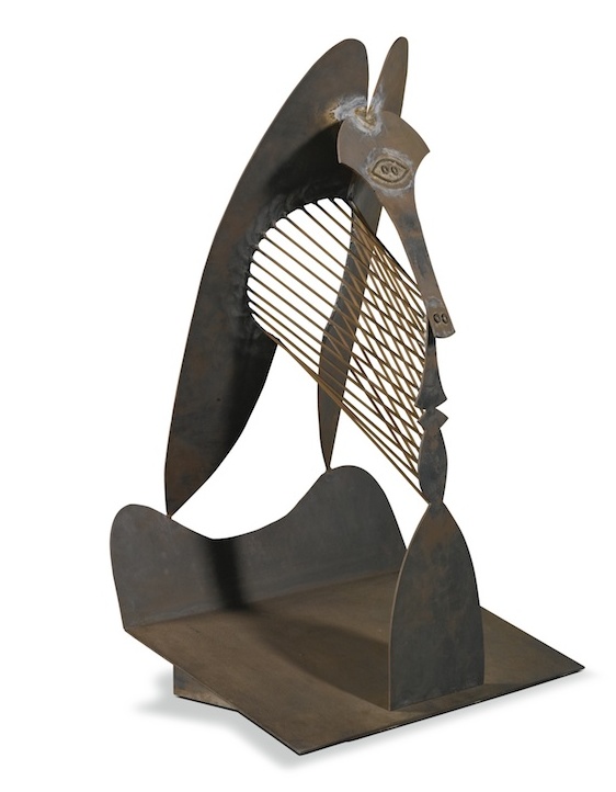 Pablo Picasso, Tête (maquette pour la sculpture en plein air du Chicago Civic Center), ca. 1962-1964; image courtesy of Sotheby’s