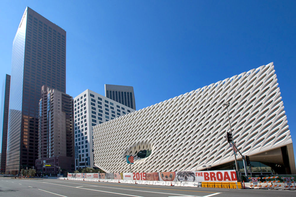 Exterior view of The Broad on February 15, 2015; photo by Elizabeth Daniels for Curbed LA