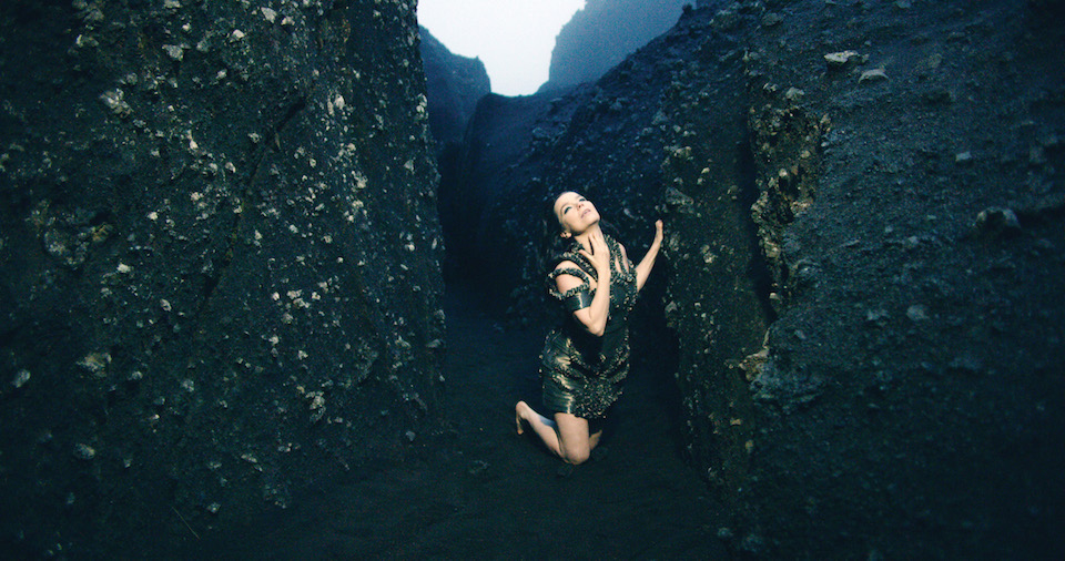 Björk, film still from Black Lake, 2015; commissioned by the Museum of Modern Art, New York; directed by Andrew Thomas Huang