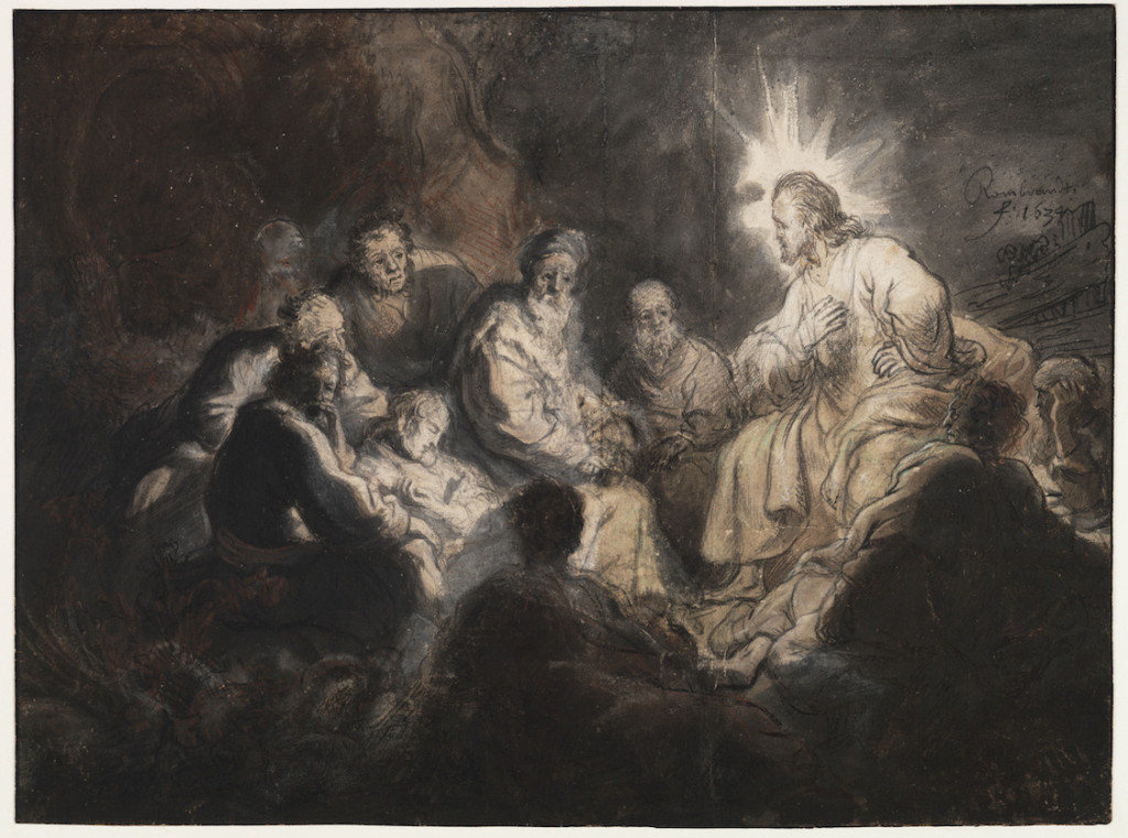 Rembrandt van Rijn, Christ and His Disciples, 1634; pen in brown ink on paper; 472 mm x 601 mm; image courtesy of Teylers Museum