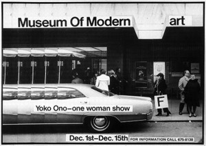 Yoko Ono's advertisement published in the Village Voice, December 2, 1971; image via Artforum