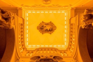 Ólafur Elíasson, Yellow Corridor, 1997; Monofrequency lights, dimensions variable; The Juan & Patricia Vergez Collection, Buenos Aires; Baroque Baroque installation view at the Winter Palace of Prince Eugene of Savoy, Vienna, 2015; image © Ólafur Elíasson