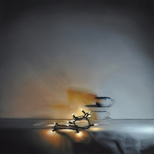 Tom Betts, Embers and Cups, 2015; oil on panel, 12 x 12 inches; © Tom Betts