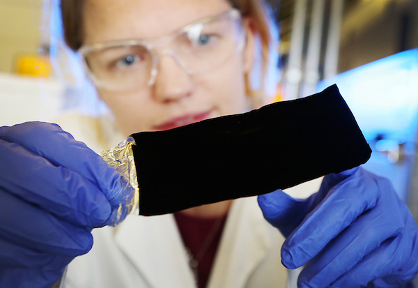 Vantablack; image via Surrey NanoSystems