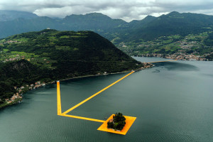 Christo and Jeanne-Claude, The Floating Piers, Lake Iseo, Italy, 2016; photo by Alessandro Grassani for The New York Times