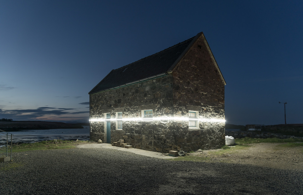 Pekka Niittyvirta and Timo Aho, Lines (57° 59′ N, 7° 16’W), 2018-19, Taigh Chearsabhagh Museum & Arts Centre, image courtesy of Pekka Niittyvirta and Timo Aho