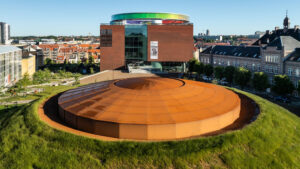 James Turrell, As Seen Below – The Dome, 2026, and Ólafur Elíasson, Your rainbow panorama, 2011; ARoS Aarhus Art Museum; photo by Tina Sørensen © Schmidt Hammer Lassen
